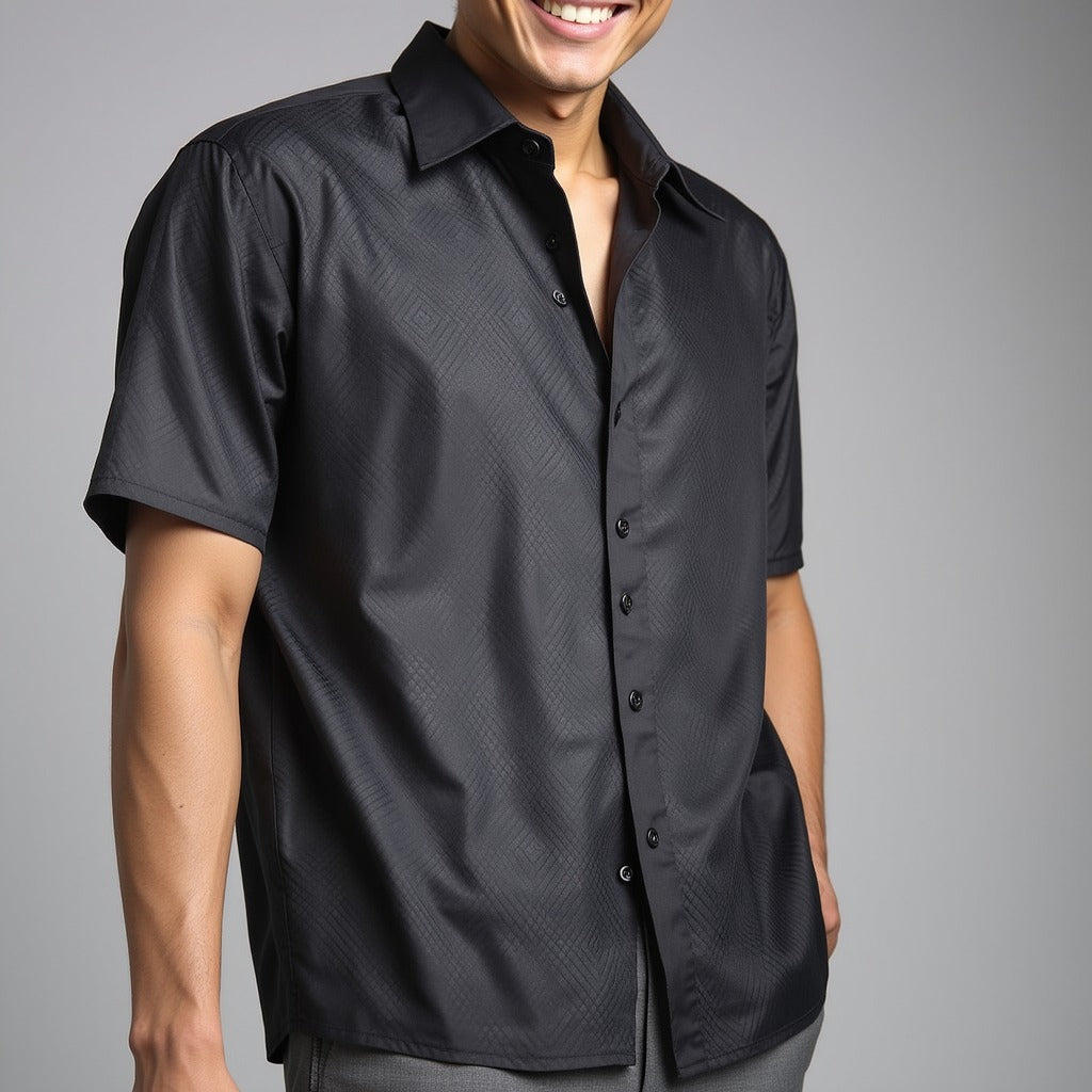 Black Cotton shirt for men