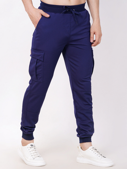 blue cargo trouser for men's