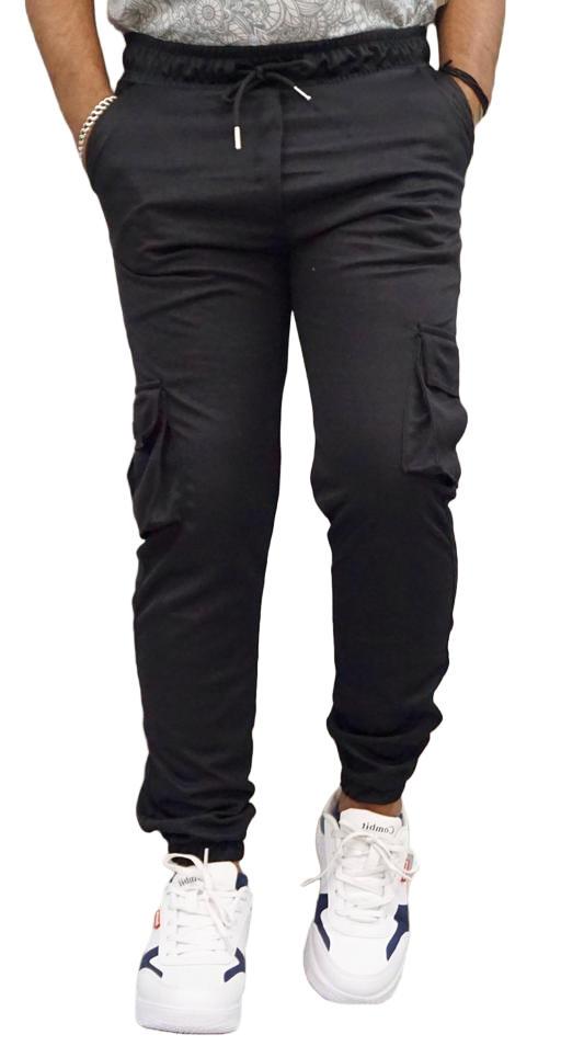 Black cargo for men's