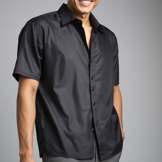 Black Cotton shirt for men