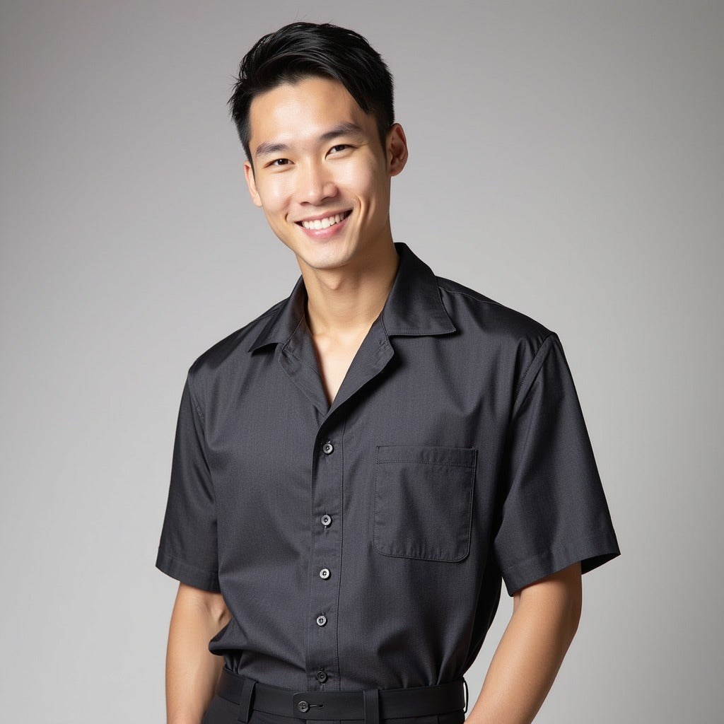 Black Cotton shirt for men