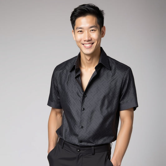 Black Cotton shirt for men